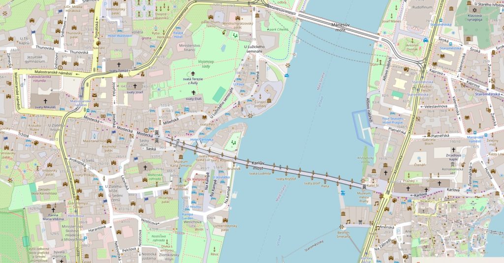 Карлів міст мапа