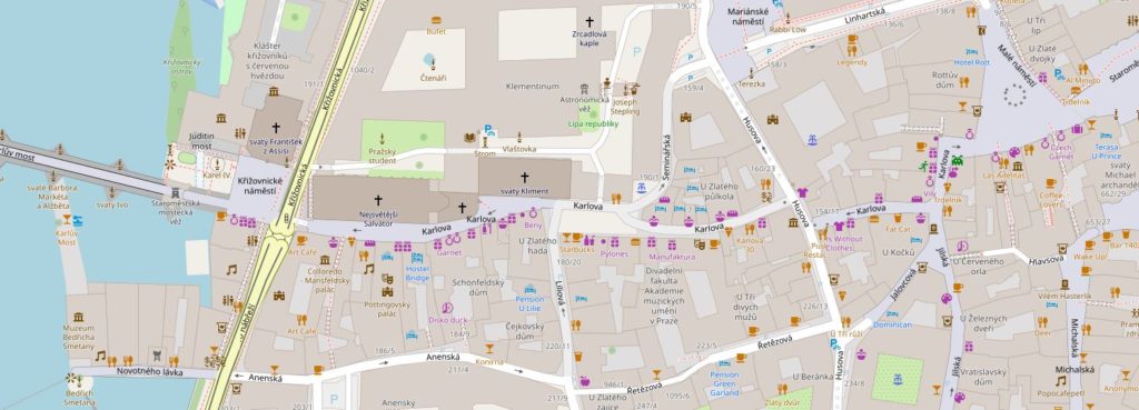 Mapa ulica Karlova Mapa ulica Karlova