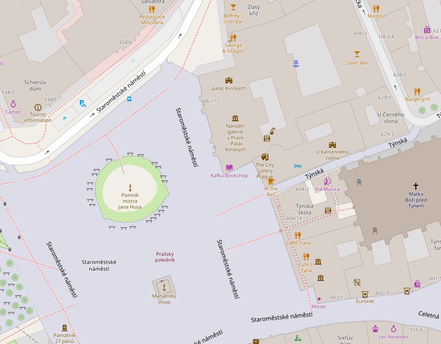 Pałac Kinskich mapa