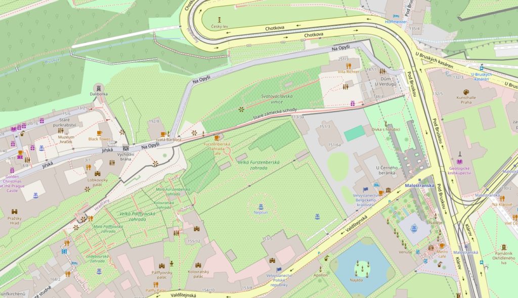Stare Schody Zamkowe mapa