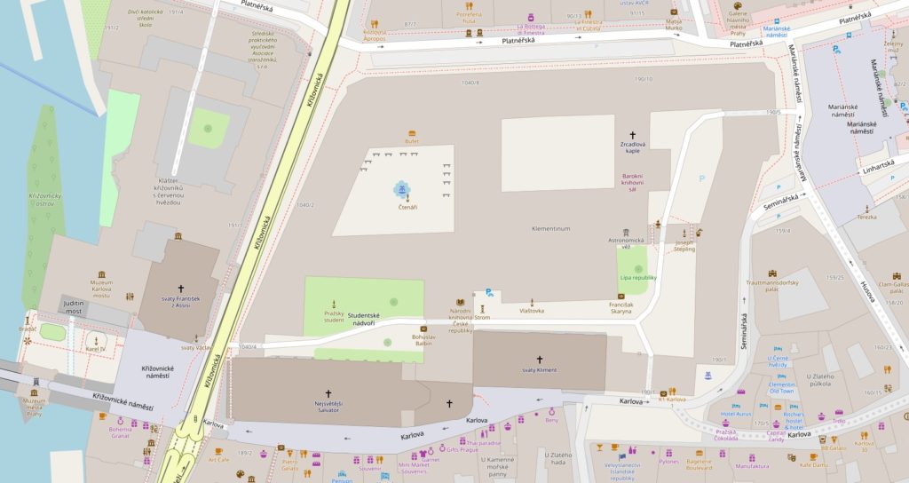 Klementinum mapa Klementinum mapa
