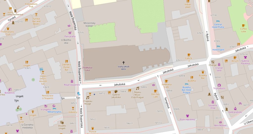 Kościół św. Jakuba mapa