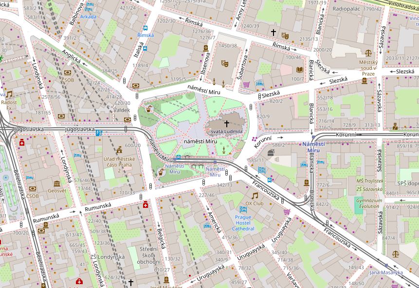 Площа Миру, мапа