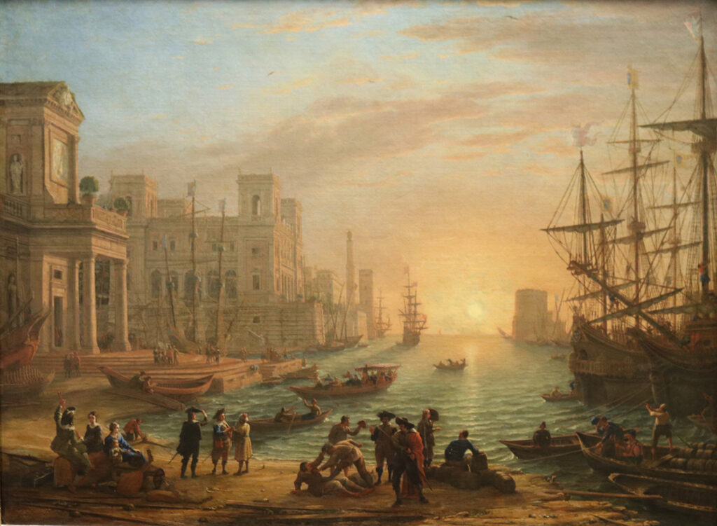 Claude Lorrain – „Port morski o zachodzie słońca”