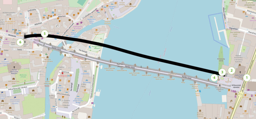 Мапа екскурсії "Юдитин міст"