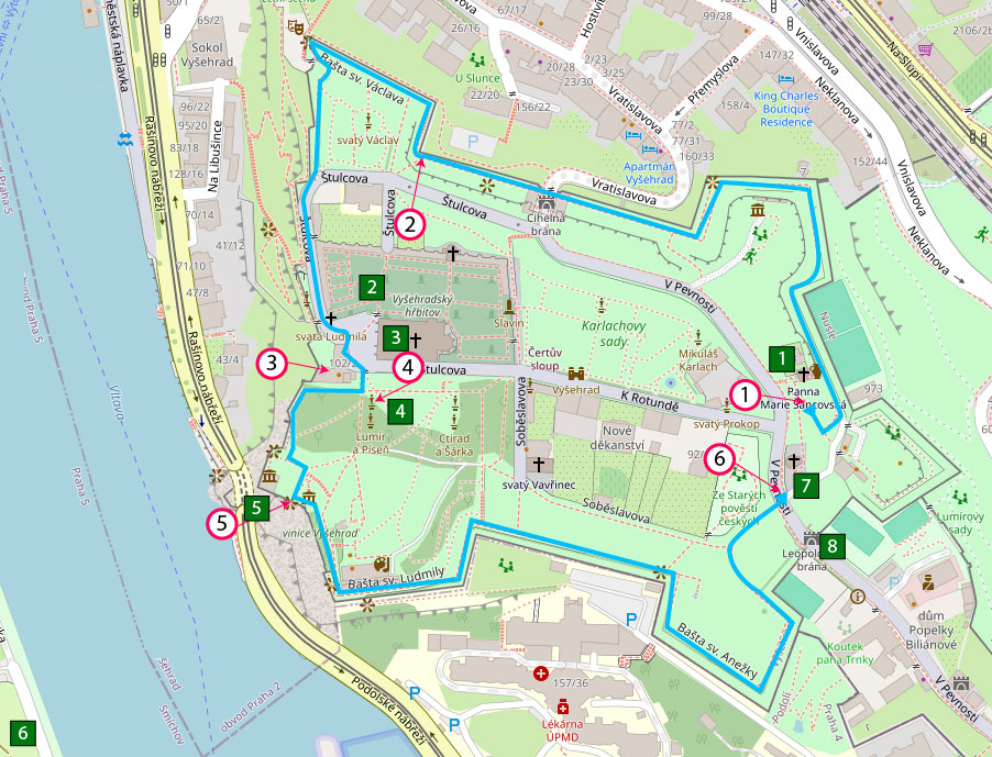 Mapa do opowiadania Libuše